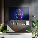 Messi Brushed Aluminium Dibond Wall Art.